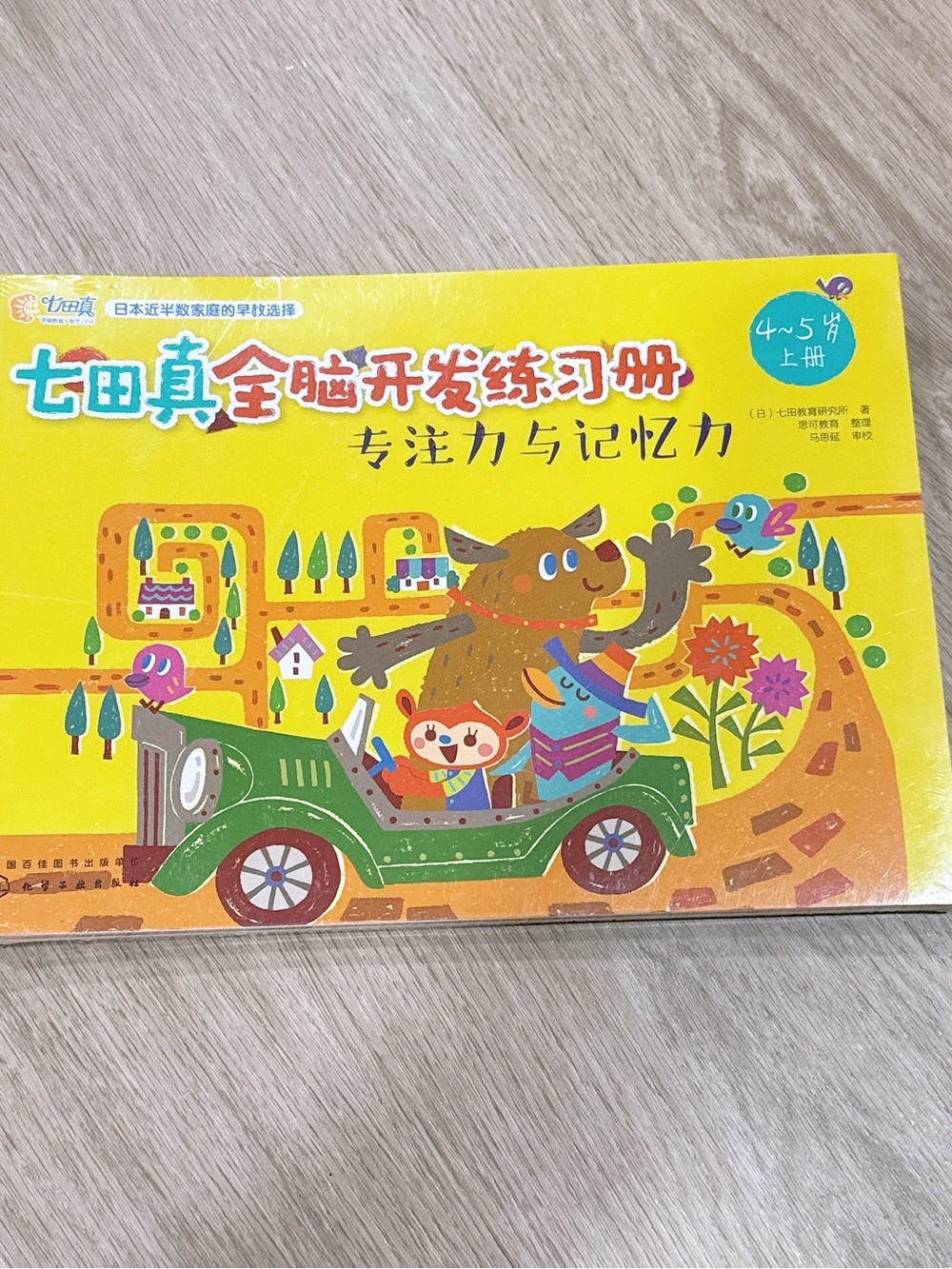 Chinese kids book 全脑开发练习册(黄色) - 专注力与记忆力训练